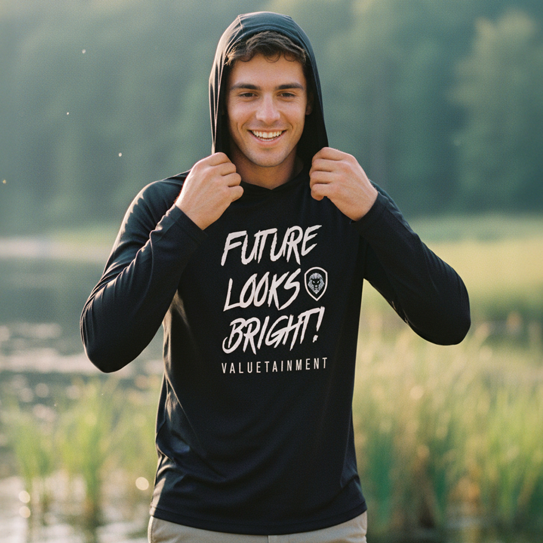 Future Looks Bright Long Sleeve Lightweight Hoodie