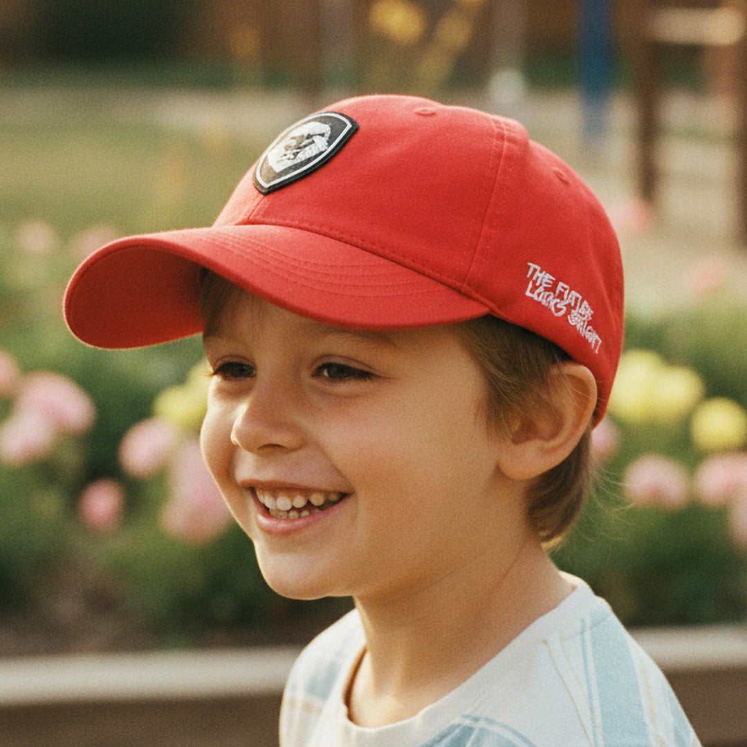 Kids VT Shield Logo Future Looks Bright Red Snapback Hat