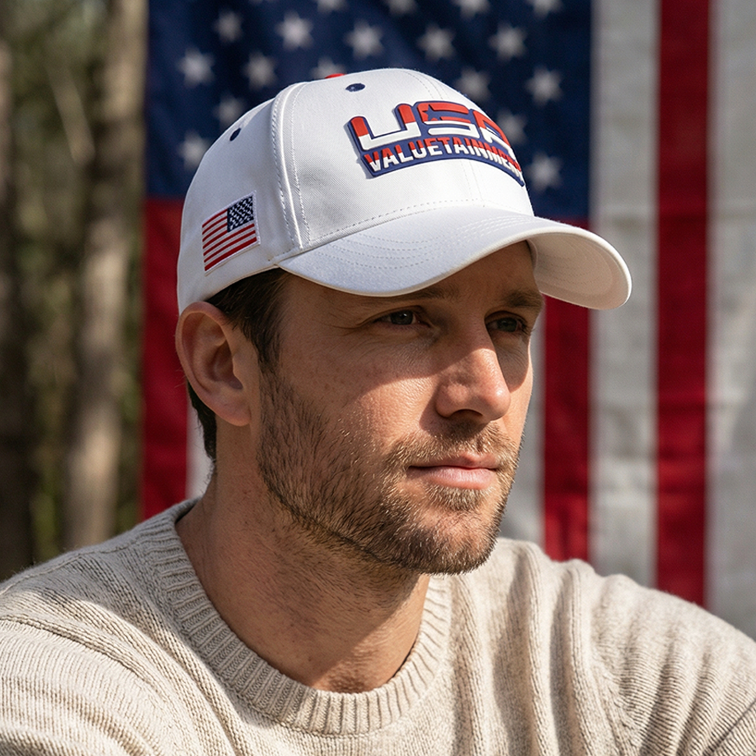 Future Looks Bright USA Valuetainment Rubber Patch White Snapback Hat