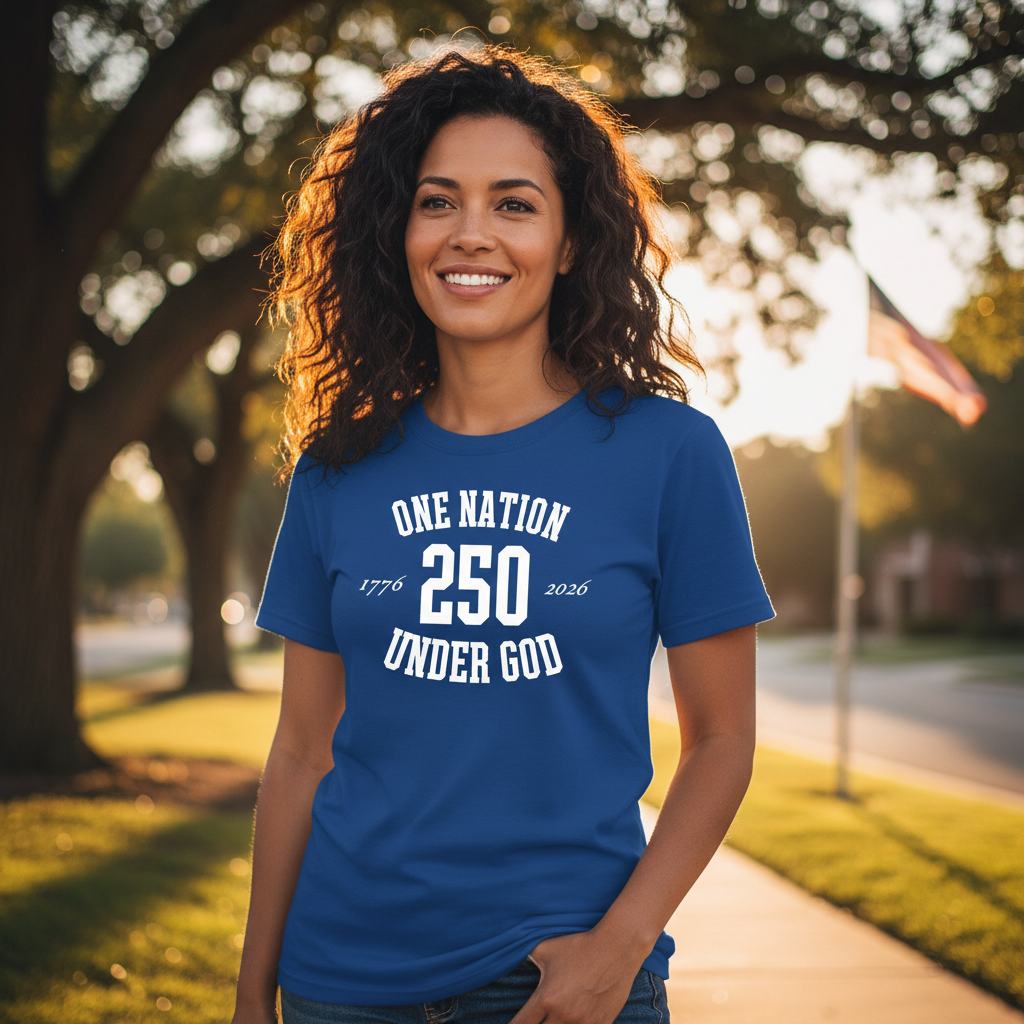Women's One Nation Under God 250 Short Sleeve T-Shirt