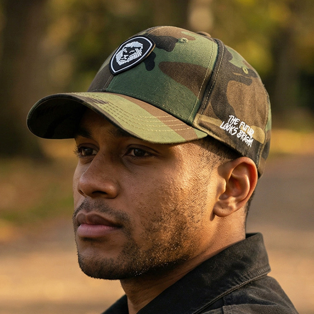 VT Shield Logo Future Looks Bright Camo Snapback Hat