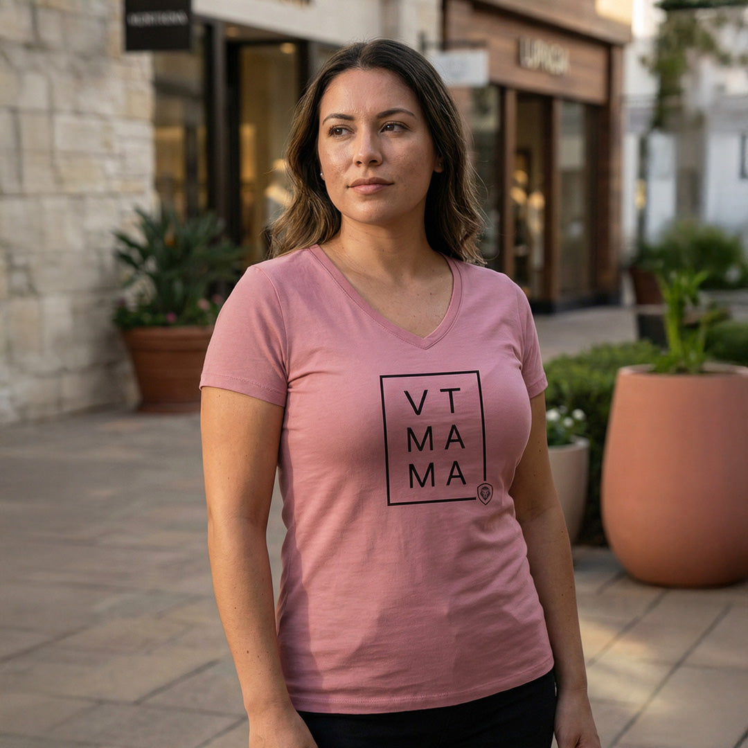 Women's Future Looks Bright Blush VT Mama Short Sleeve T-Shirt