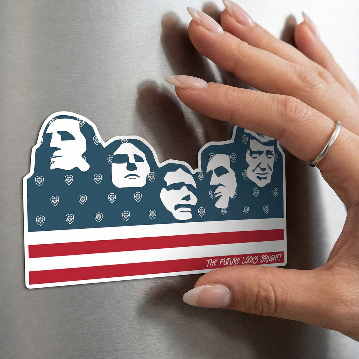 Future Looks Bright Mount Rushmore Magnet 4'’ X 2.25’'