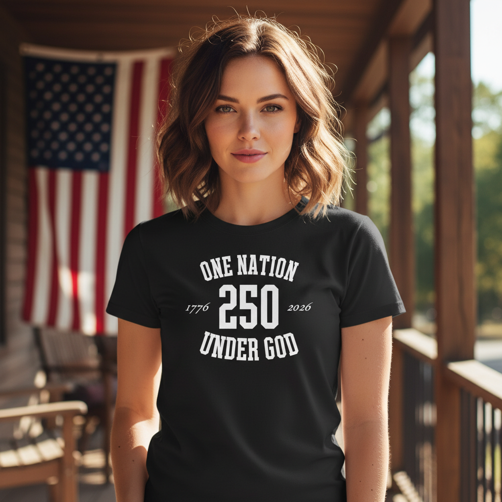 Women's One Nation Under God 250 Short Sleeve T-Shirt
