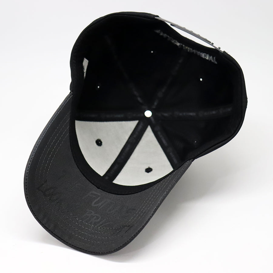 Future Looks Bright Black and Gray Raised Print Snapback Hat