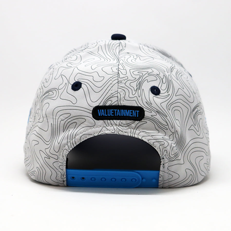 Future Looks Bright Dual Tone Gray and Blue Gradient Logo Snapback Hat