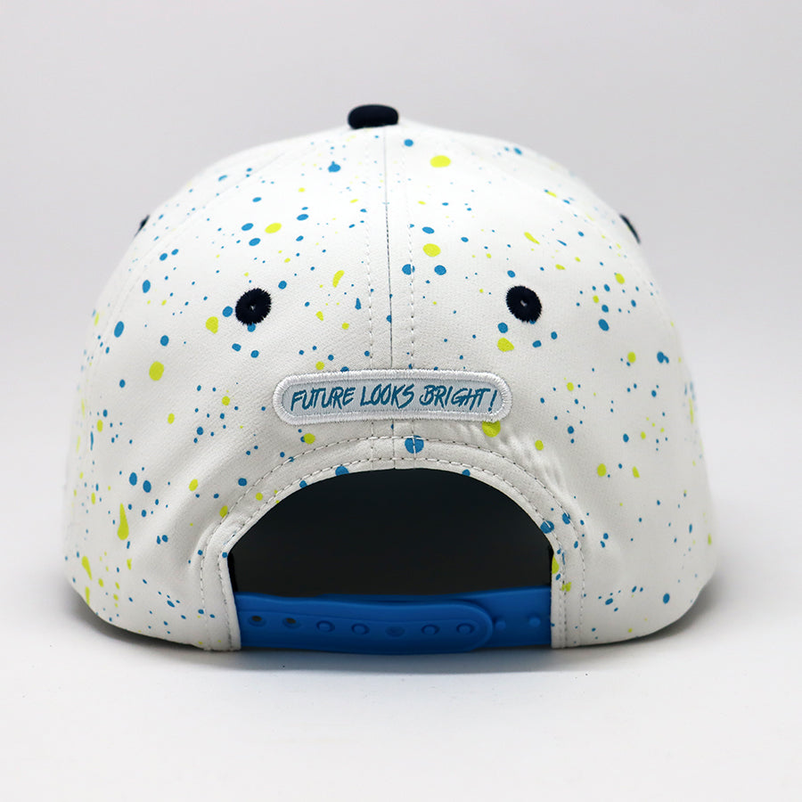 Future Looks Bright Lion Shield Navy and White Speckled Snapback Hat