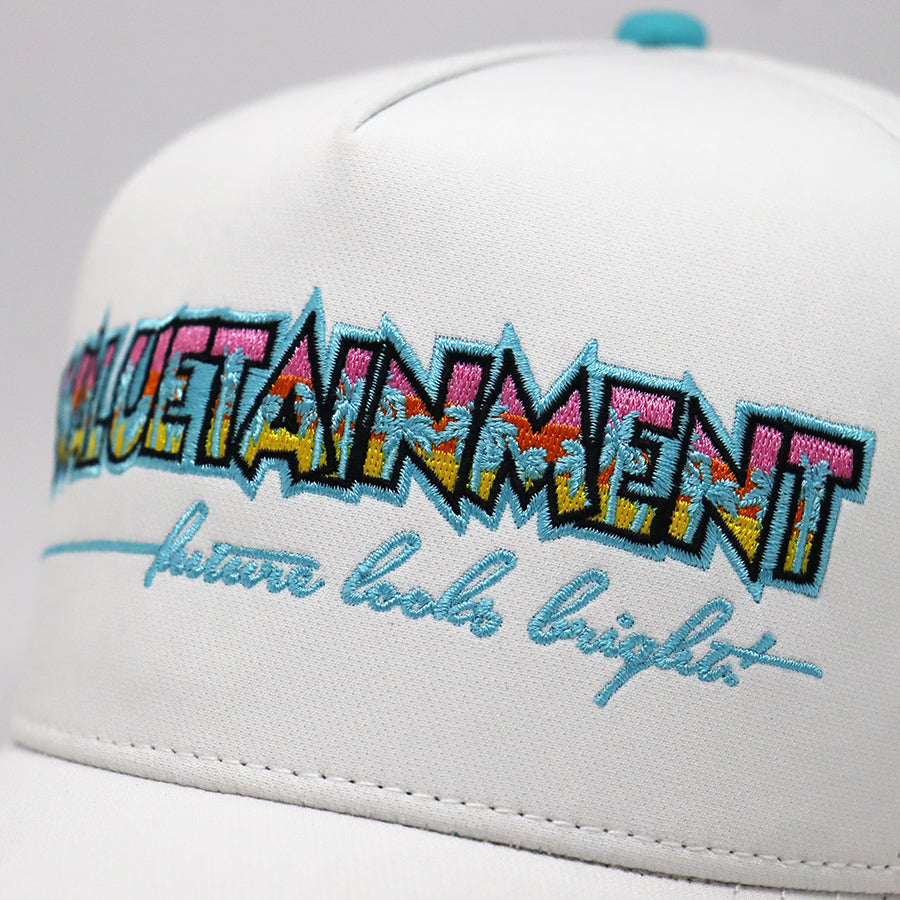 Future Looks Bright Valuetainment Orlando White and Teal Snapback Hat