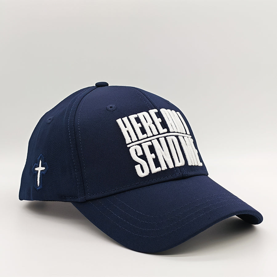 Here Am I Send Me Isaiah 6:8 Navy Snapback Hat