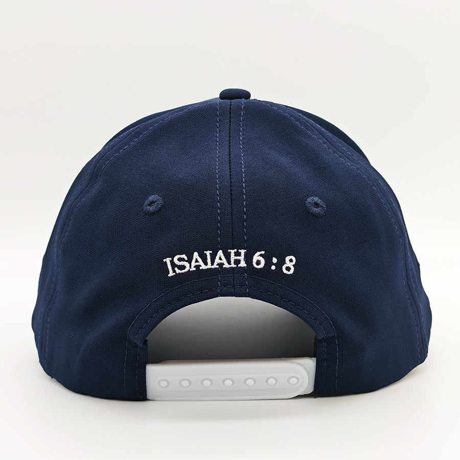 Here Am I Send Me Isaiah 6:8 Navy Snapback Hat