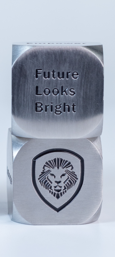 Stainless Steel Dice Paper Weight