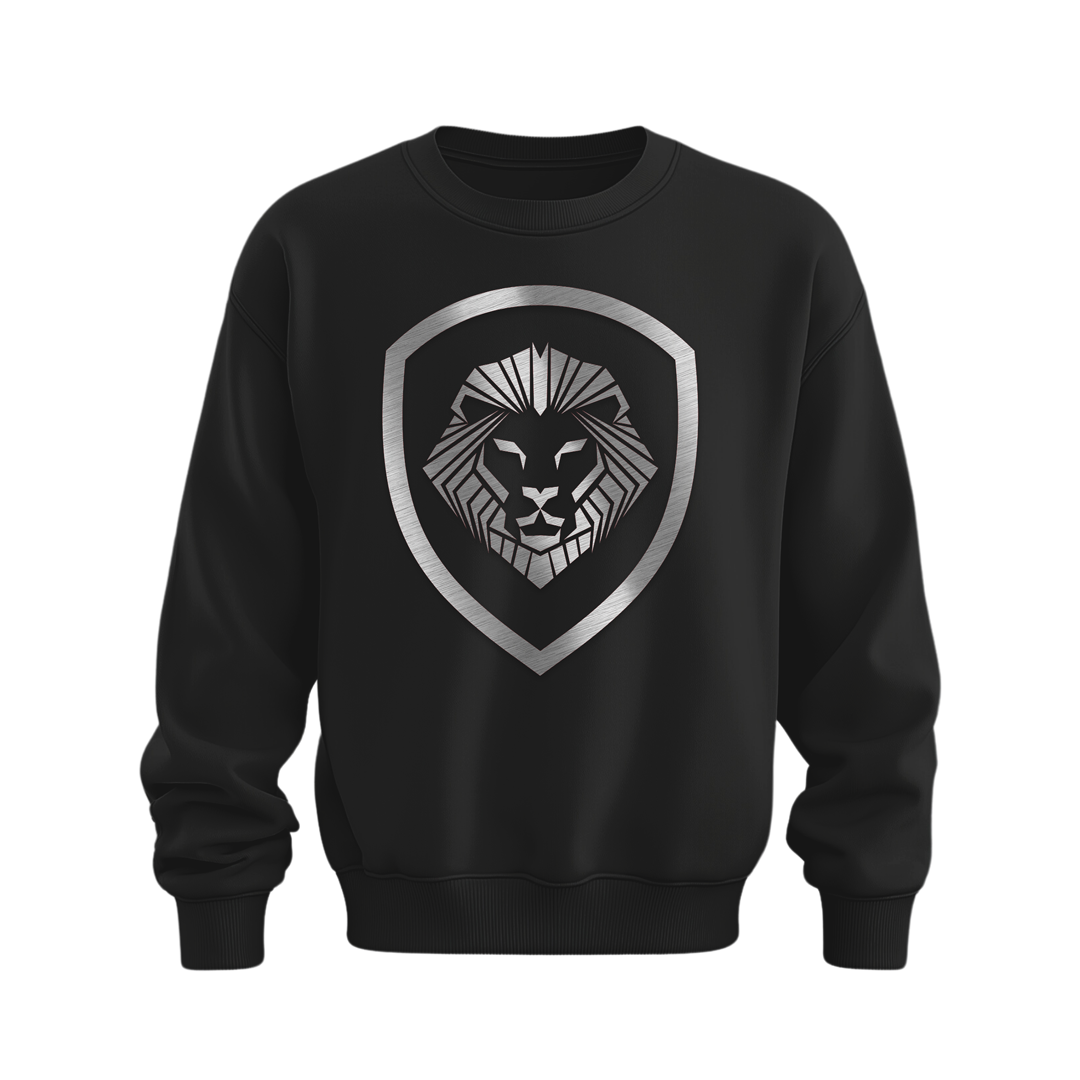 Valuetainment Black Raised Print Performance Crewneck Sweatshirt