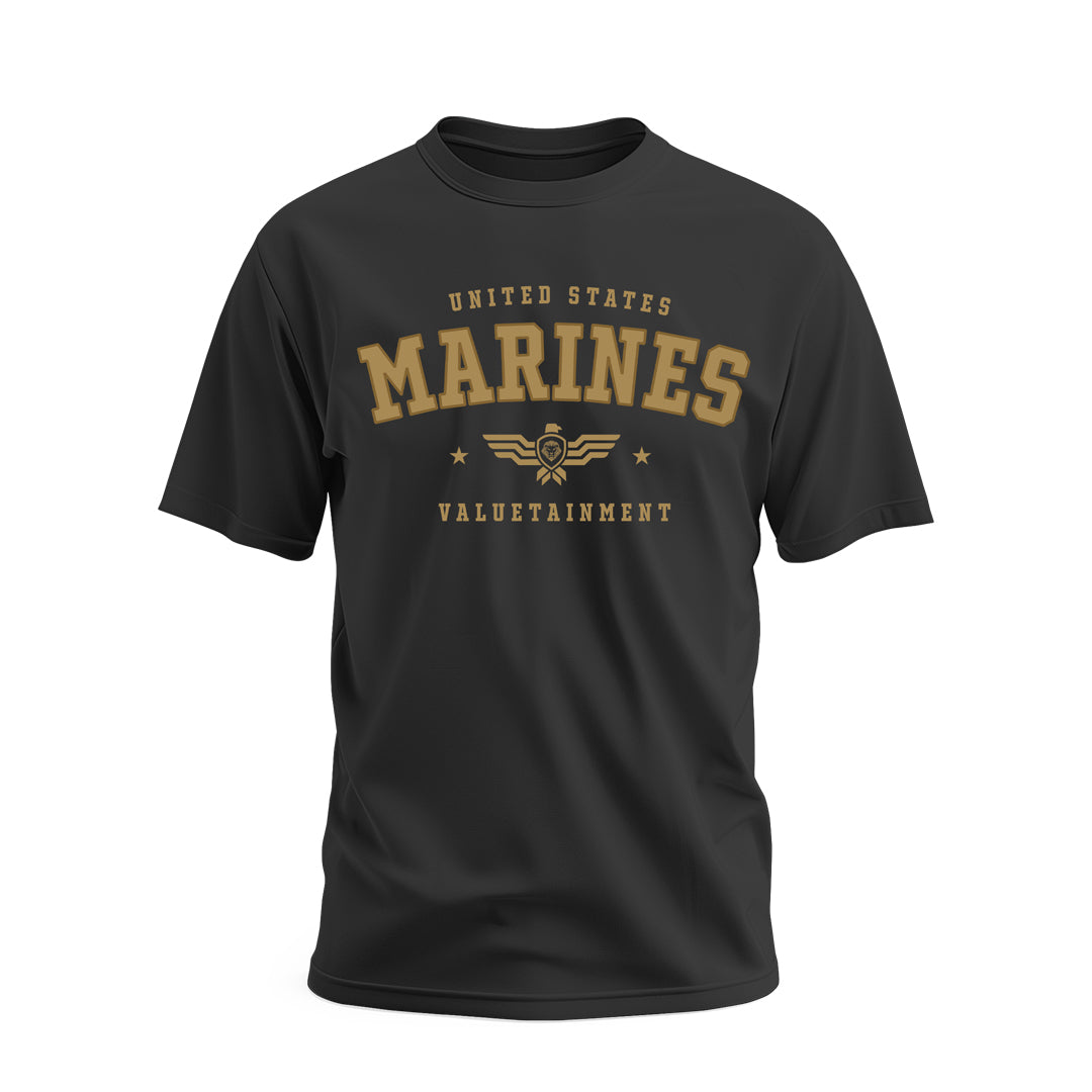 Future Looks Bright US Marine Corps Black Short Sleeve T-Shirt
