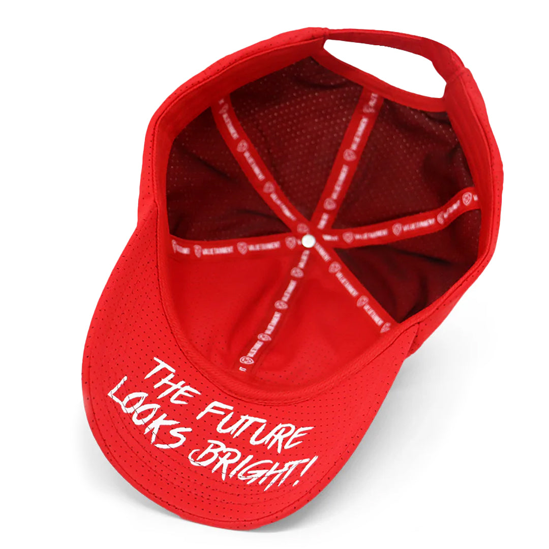 VT Shield Future Looks Bright Red Velcro Performance Perforated Hat