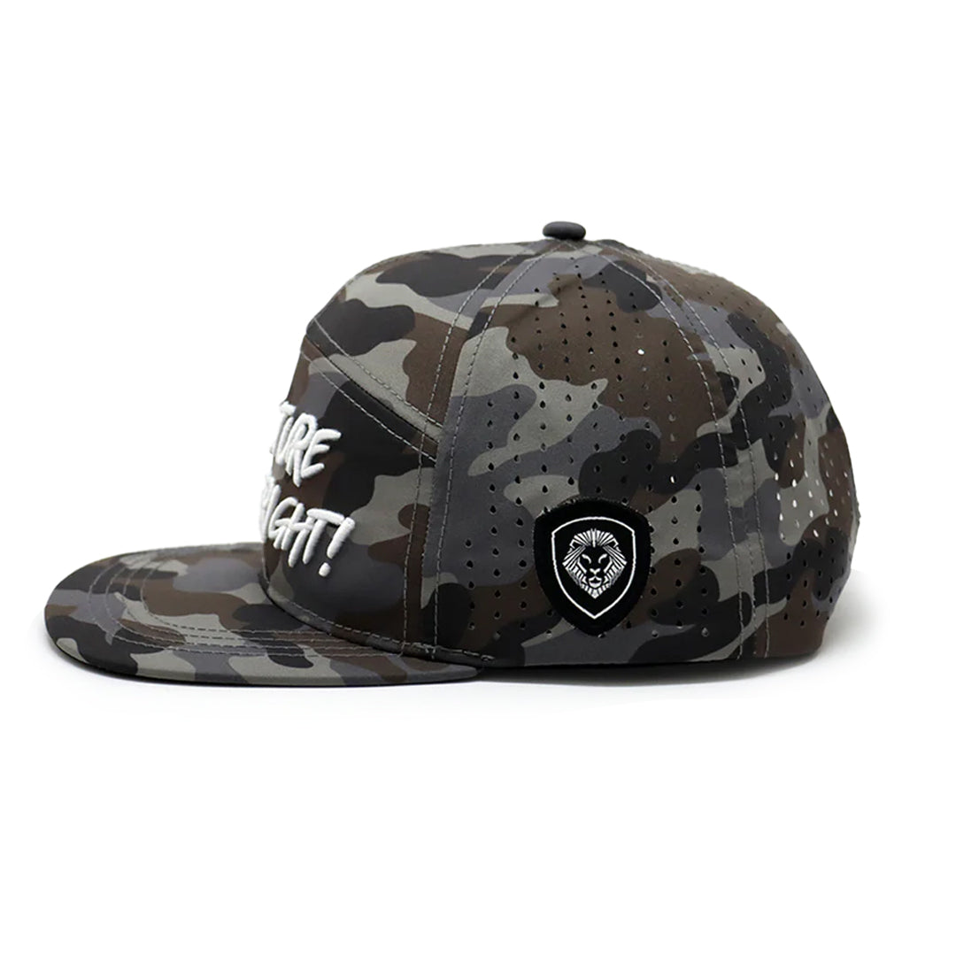Future Looks Bright Light Brown Camo Flat Bill Waterproof perforated Snapback Hat
