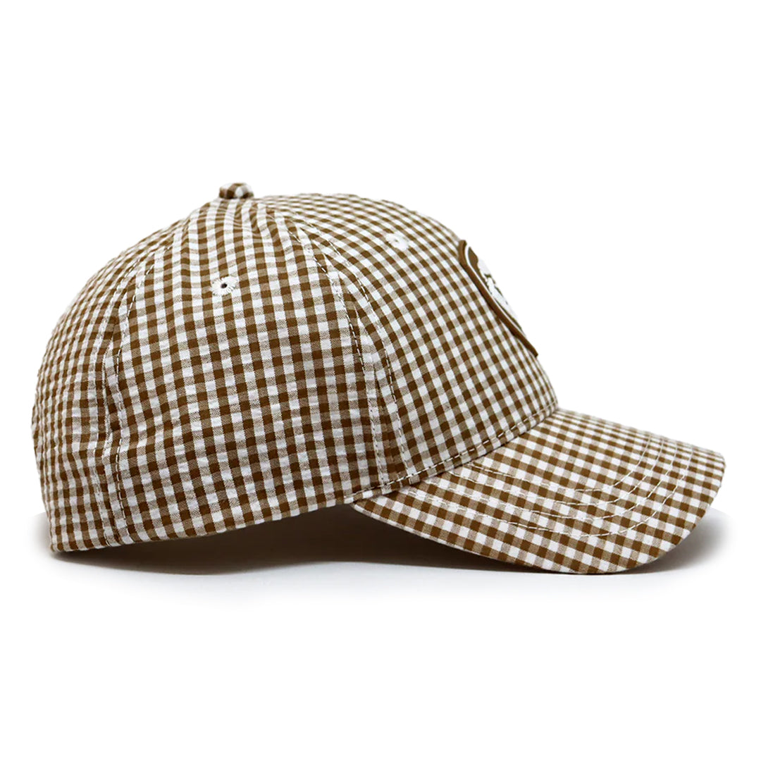 VT Shield Future Looks Bright Brown Gingham Check Snapback Hat