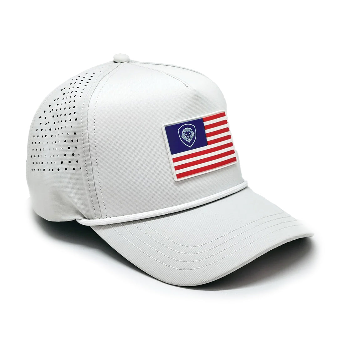 VT Flag Patch White Future Looks Bright Performance Snapback Hat