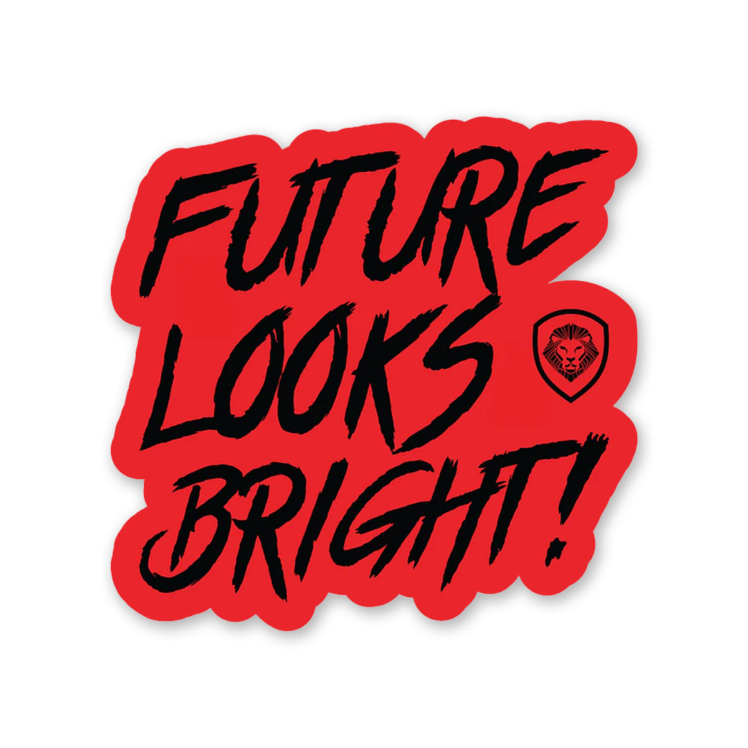 Future Looks Bright Red Magnet 3"x3"