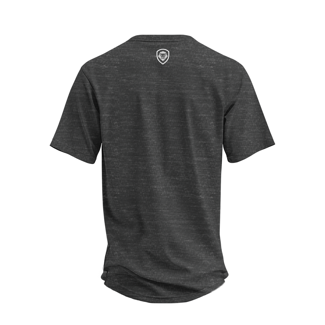Future Looks Bright Premium Curved Hem Charcoal and White Short Sleeve T-Shirt