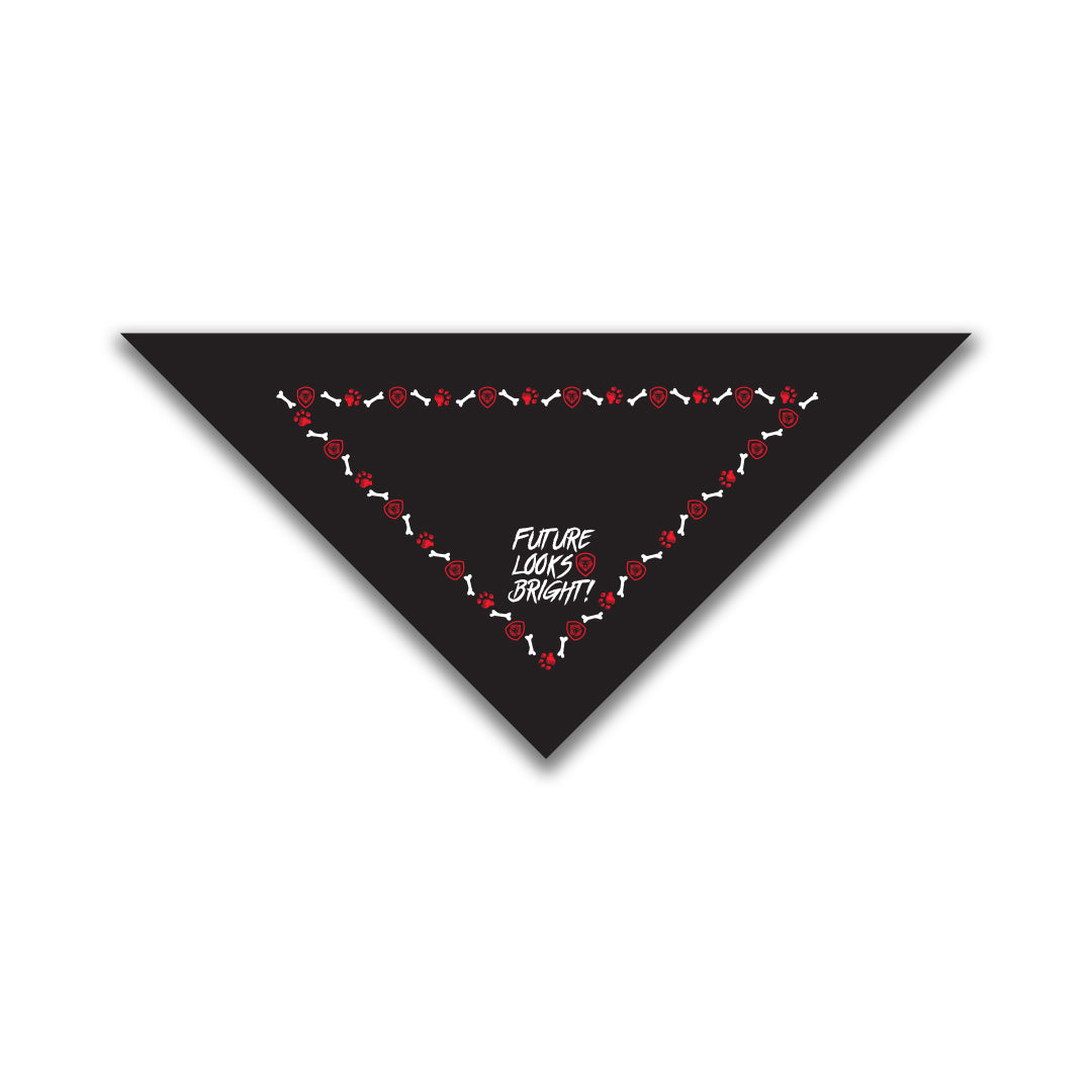 Future Looks Bright Black Dog and Cat Bandanas