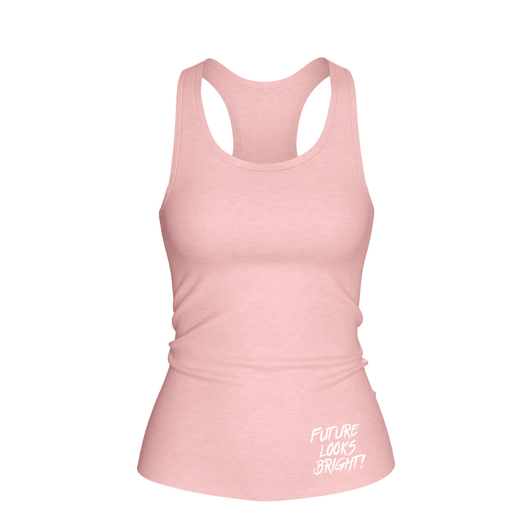 Women's Future Looks Bright Blush Solid Print Performance Midi Tank