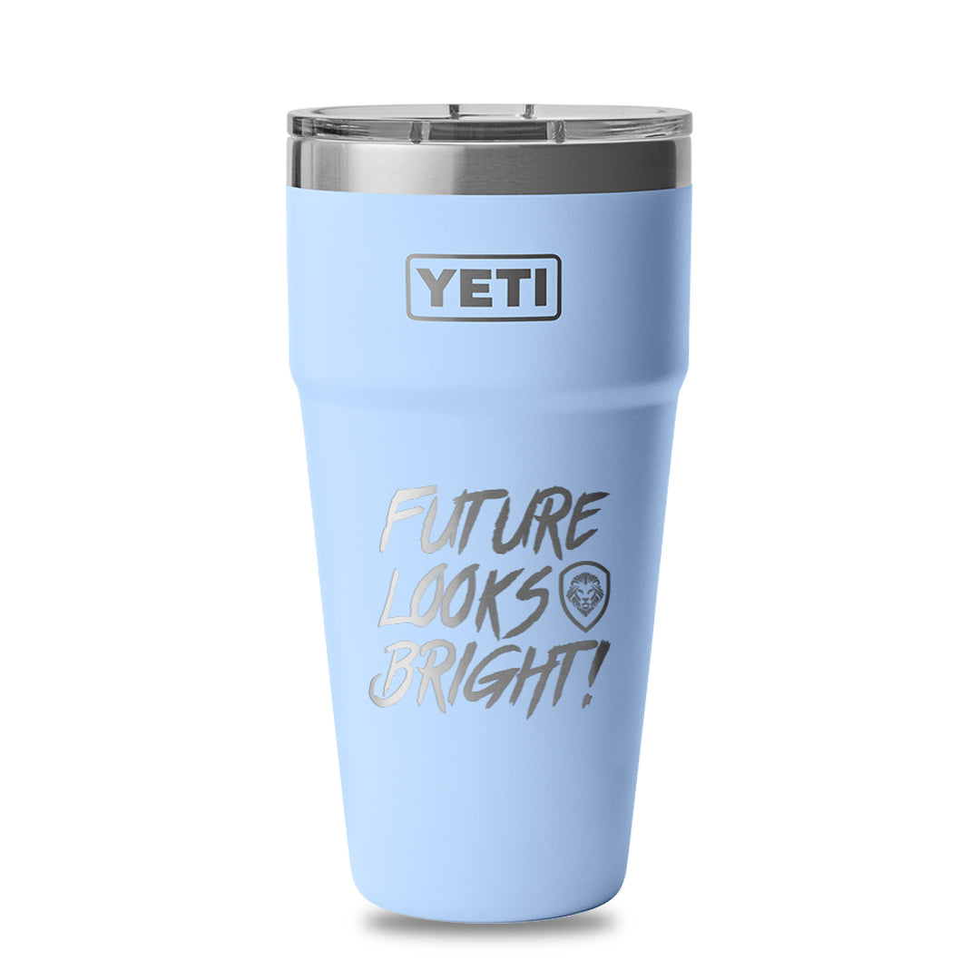 Future Looks Bright Valuetainment Sky Blue YETI Rambler 30 oz