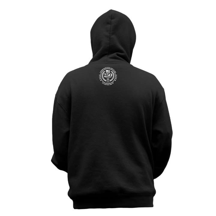 One Nation Under God 250 Black and White Hoodie