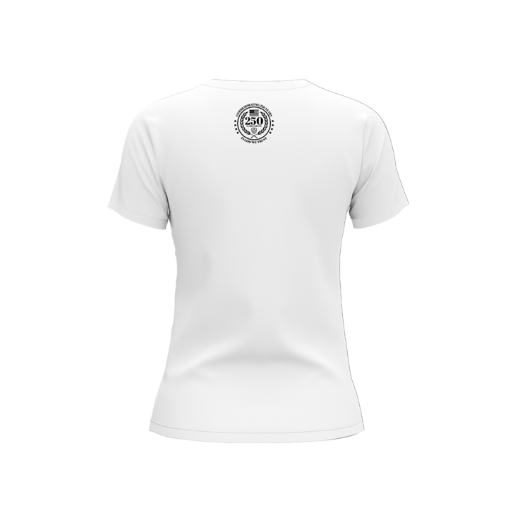 Women's One Nation Under God 250 White Short Sleeve T-Shirt