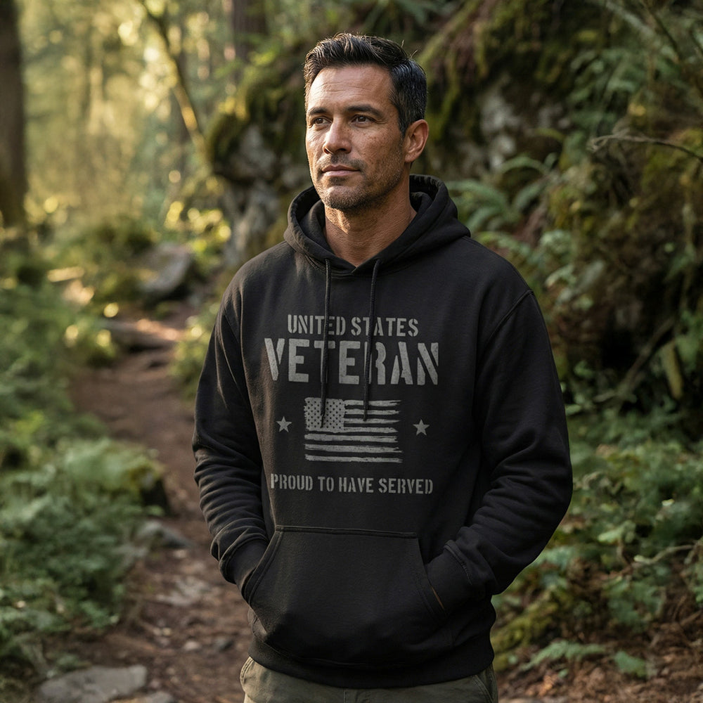 US Veteran Black Hoodie