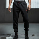 Men's Future Looks Bright Black and Red Lion Shield Premium Jogger Pants