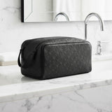 Valuetainment Lion Shield Debossed Black Toiletry Bag