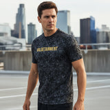 Lion Shield Charcoal Grey Performance Short Sleeve T-Shirt