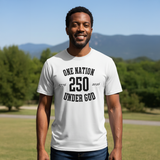One Nation Under God Gold and White 250 Short Sleeve T-Shirt