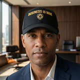 Business is War Gold and Black Snapback Hat