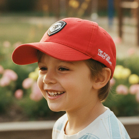 Kids VT Shield Logo Future Looks Bright Red Snapback Hat