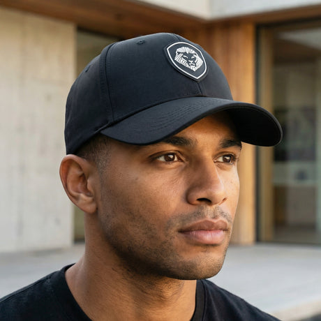 VT Shield Logo Future Looks Bright Black & White Flex Fit Hat