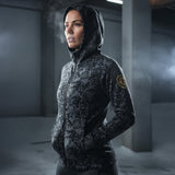 Lion Shield Charcoal Grey Performance Full Zip Hoodie