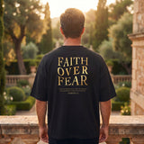 Faith over Fear Black and Gold Short Sleeve T-Shirt