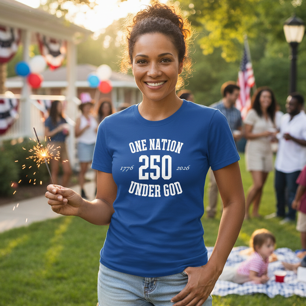 Women's One Nation Under God 250 Short Sleeve T-Shirt