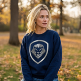 Valuetainment Blue Raised Print Performance Crewneck Sweatshirt