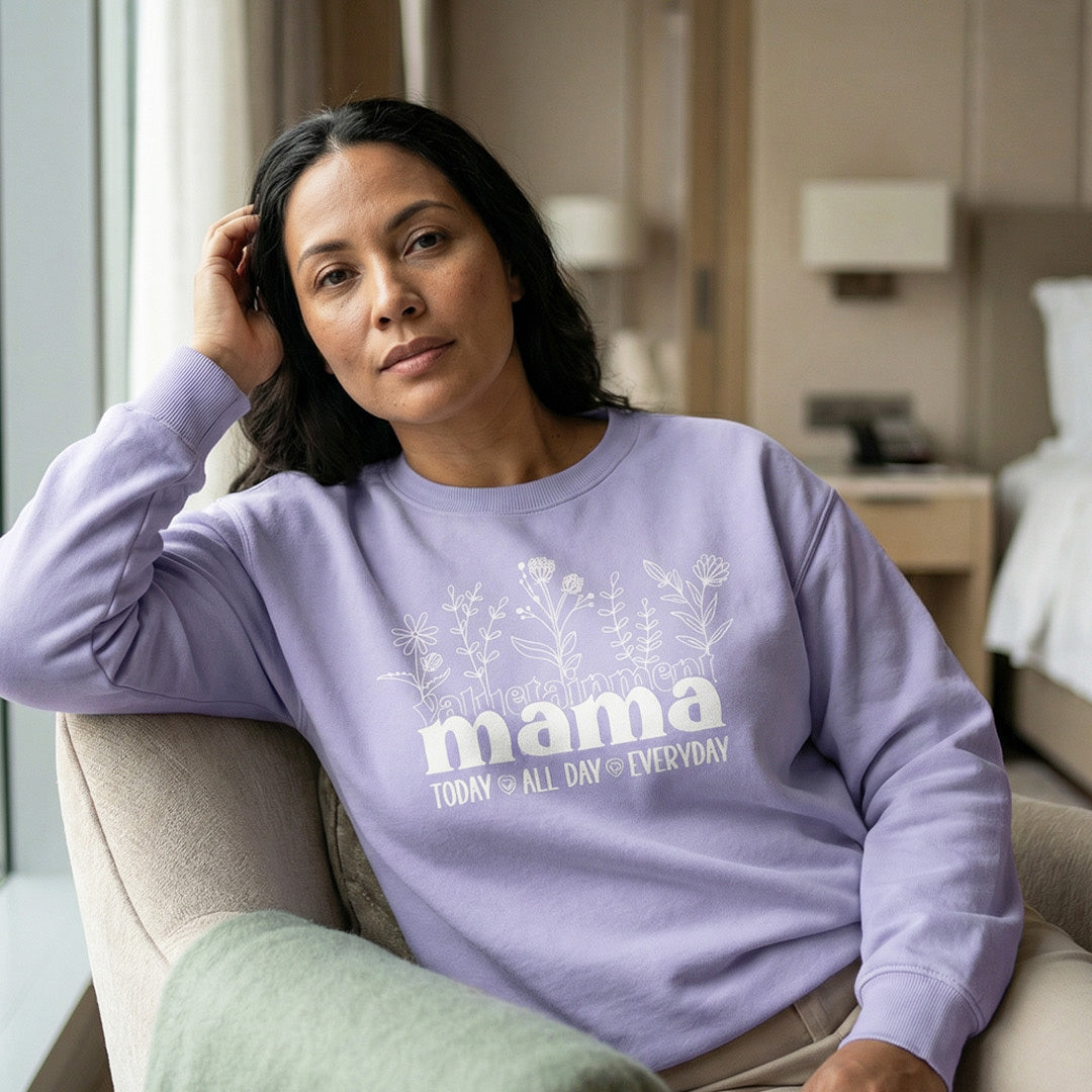 Women's Future Looks Bright Lilac Everyday VT Mama Sweatshirt