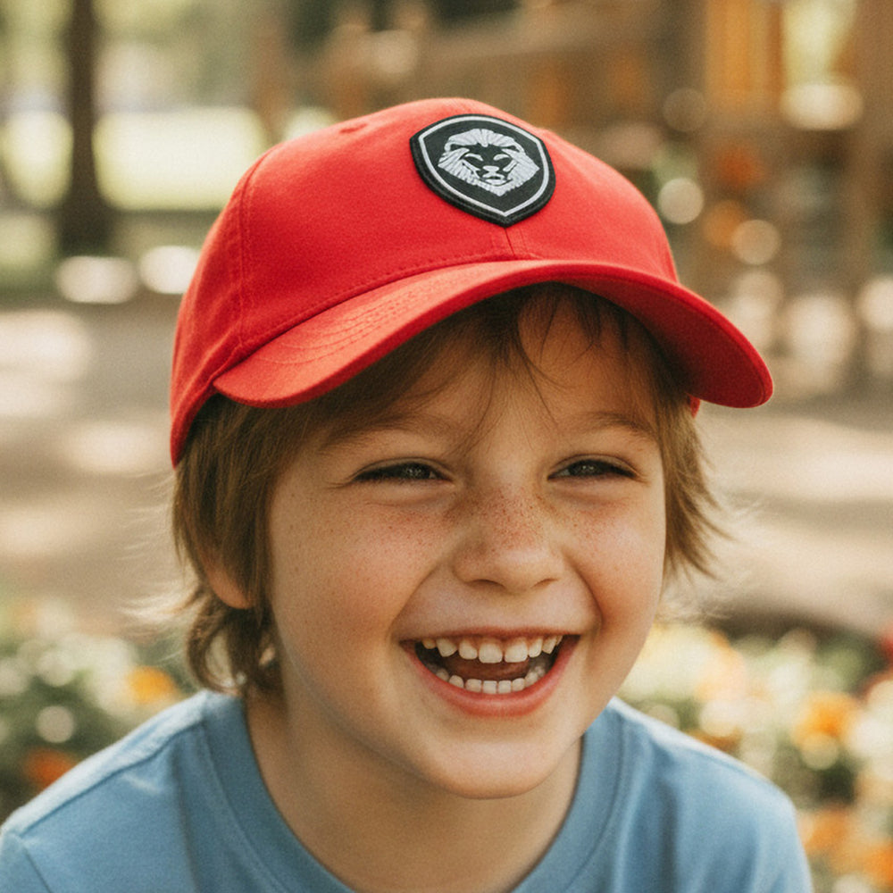 Kids VT Lion Shield Red Snapback
