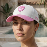 Women's VT Shield Logo Future Looks Bright Pink & White Snapback Hat