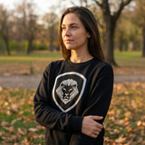 Valuetainment Black Raised Print Performance Crewneck Sweatshirt