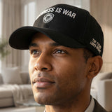 Business is War Silver and Black Snapback Hat