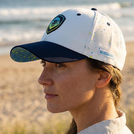 Future Looks Bright Lion Shield Navy and White Speckled Snapback Hat