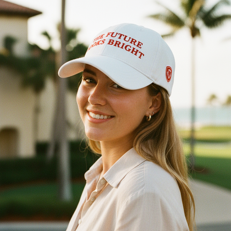 The Future Looks Bright White Election Snapback hat