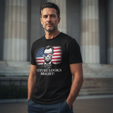 Future Looks Bright USA Abraham Lincoln Black Short Sleeve T-Shirt