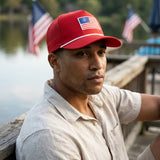 VT Flag Patch Red Future Looks Bright Performance Snapback Hat