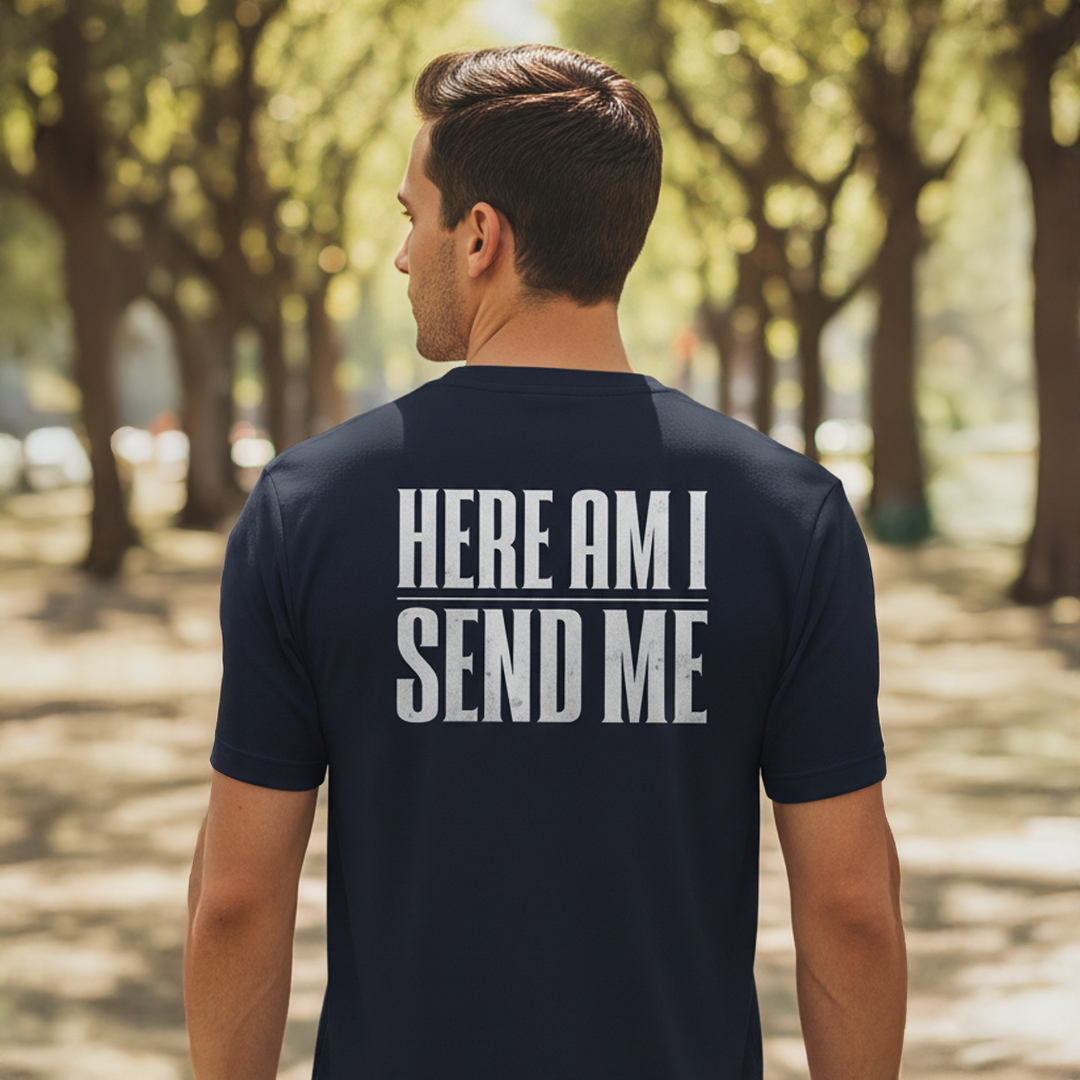 Men's Isaiah 6:8 Here am I Send Me Short Sleeve T-Shirt